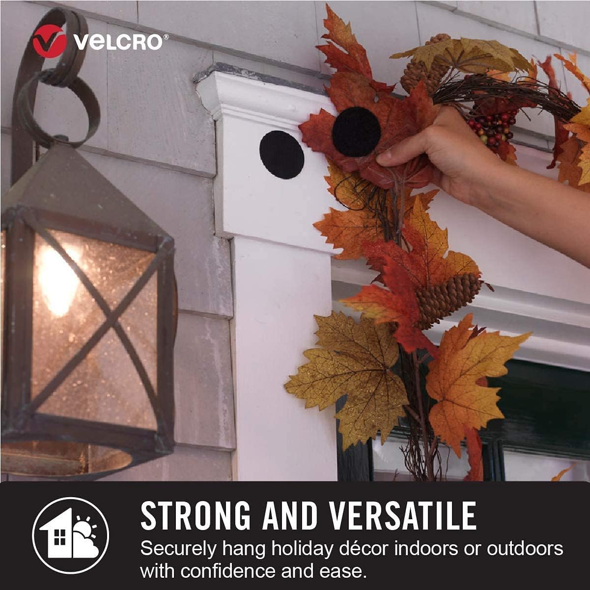 VELCRO Brand Heavy Duty Fasteners | 4x2 Inch Strips with Adhesive 8 Sets | Holds 10 lbs | Black Industrial Strength Stick On Tape | Indoor or Outdoor Use (VEL-30703-USA) - Image 3